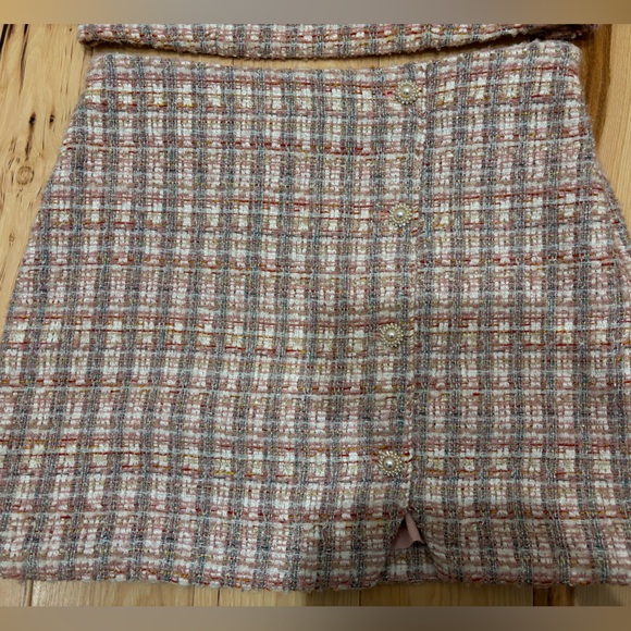 House of Harlow 1960 Pixie Dust Tweed Mini Skirt Set - Picture 3 of 8